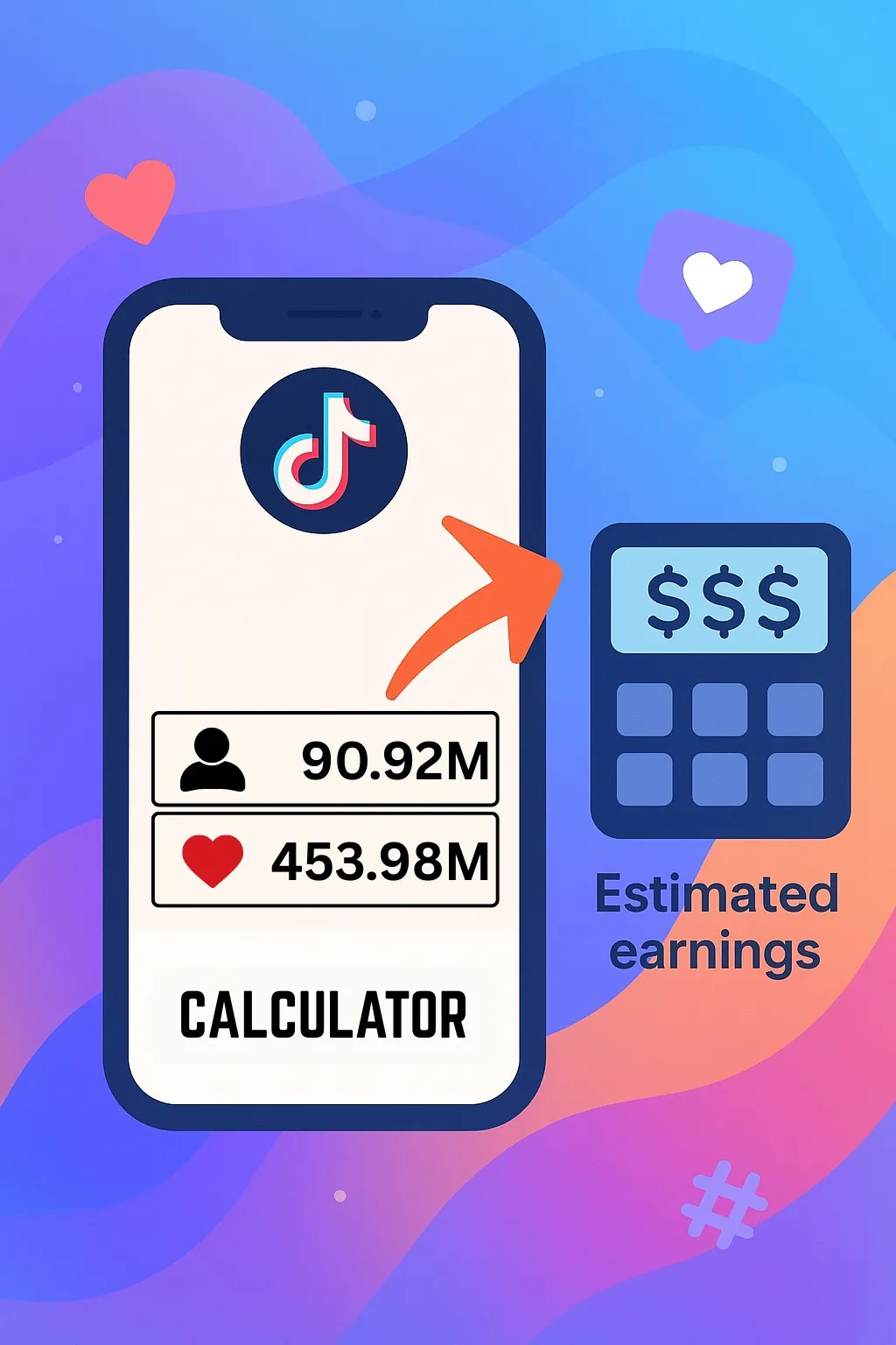 Showing of TikTok Calculator Results